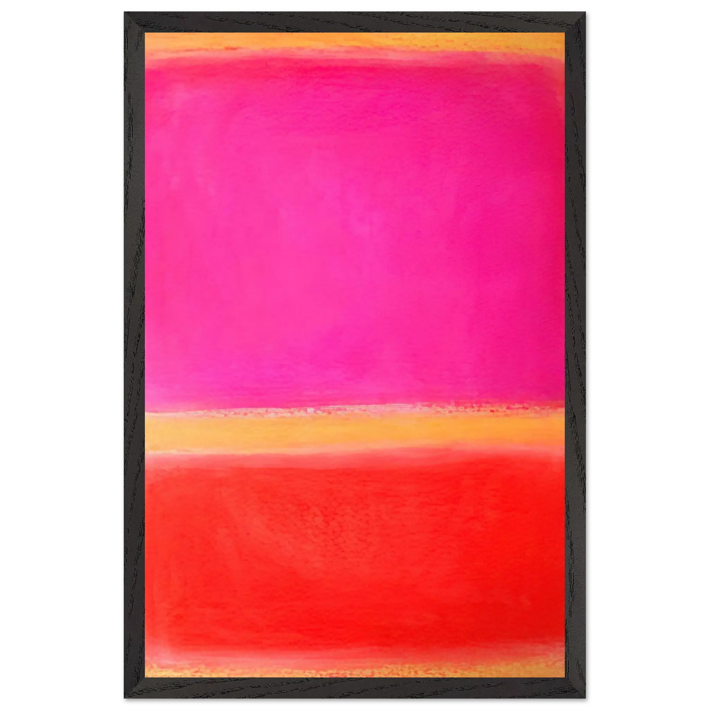 Helen Frankenthaler - Untitled - Color Field Painting Wall art - 45x60 cm / 18x24 inches - Premium Wooden Framed Poster With Fine Art Paper - White frame