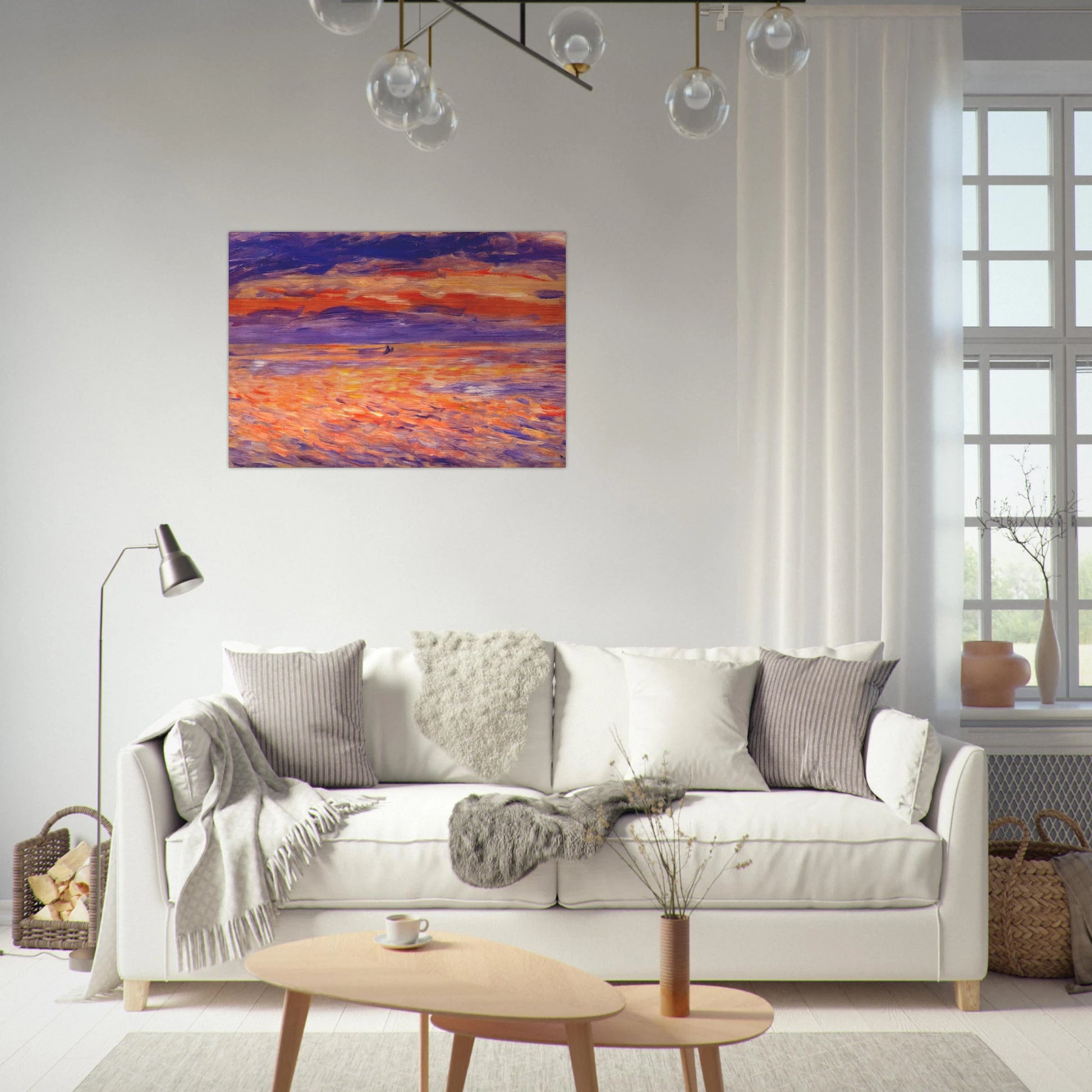 Sunset at sea - Pierre-Auguste Renoir Brushed Aluminum Print - 70x100 cm / 28x40 inches | Pierre-Auguste Renoir Aluminum Print | Pierre-Auguste Renoir Prints