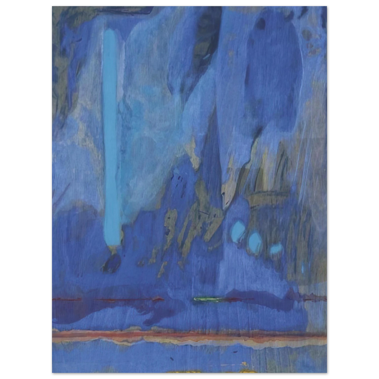 Helen Frankenthaler - Tales of Genji III - 1998 Wall art - 45x60 cm / 18x24 inches - Premium Wooden Framed Poster With Fine Art Paper-canvas - White frame