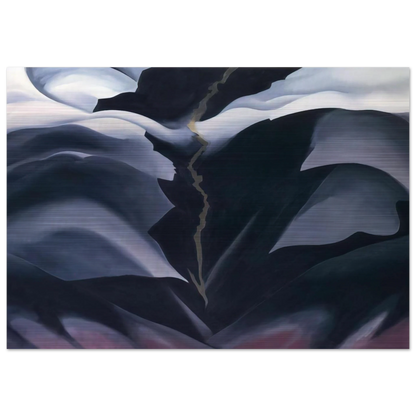 Black Place II - Georgia O'Keeffe Brushed Aluminum Print - 70x100 cm / 28x40 inches | Georgia O'Keeffe Aluminum Print | Georgia O'Keeffe Prints