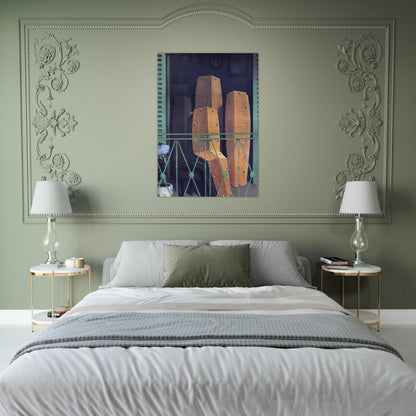 MANET S BALCONY 1950 - Rene Magritte Brushed Aluminum Print - 70x100 cm / 28x40 inches | Rene Magritte Aluminum Print | Rene Magritte Prints