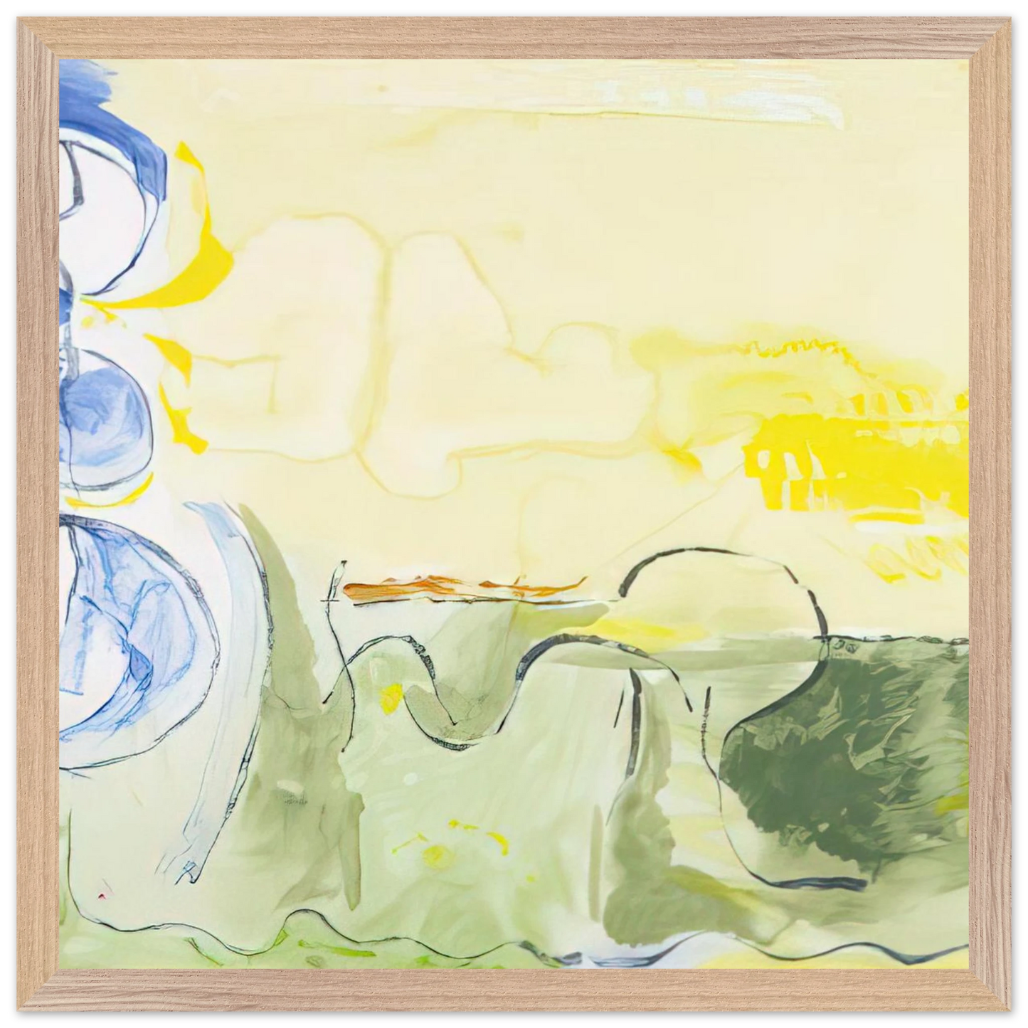 Helen Frankenthaler - Flotilla - 2006 Wall art - 25x25 cm / 10x10 inches - Fine Art Poster-canvas - -