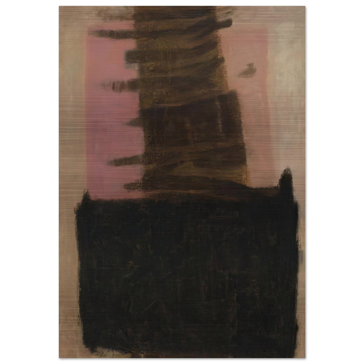 Composition in Black  Ochre - 1957 - Adja Yunkers Brushed Aluminum Print - 70x100 cm / 28x40 inches | Adja Yunkers Aluminum Print | Adja Yunkers Prints