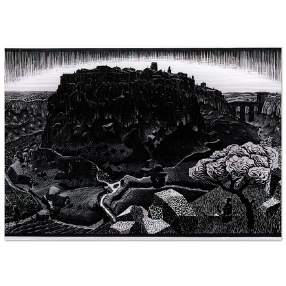 VITORCHIANO NEL CIMINO - MC Escher Brushed Aluminum Print - 70x100 cm / 28x40 inches | MC Escher Aluminum Print | MC Escher Prints