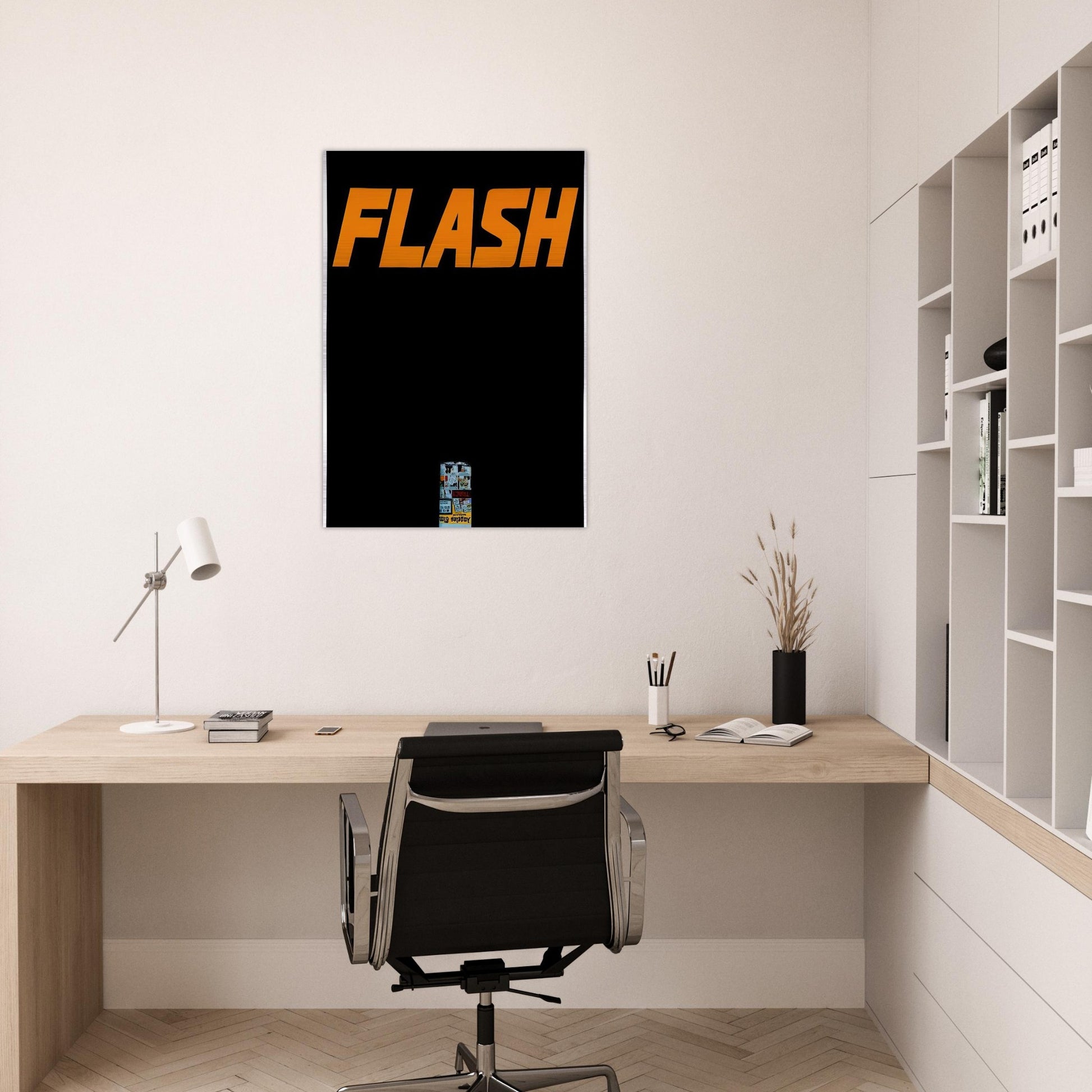 FLASH L A TIMES 1963 - Edward Ruscha Brushed Aluminum Print - 70x100 cm / 28x40 inches | Edward Ruscha Aluminum Print | Edward Ruscha Prints