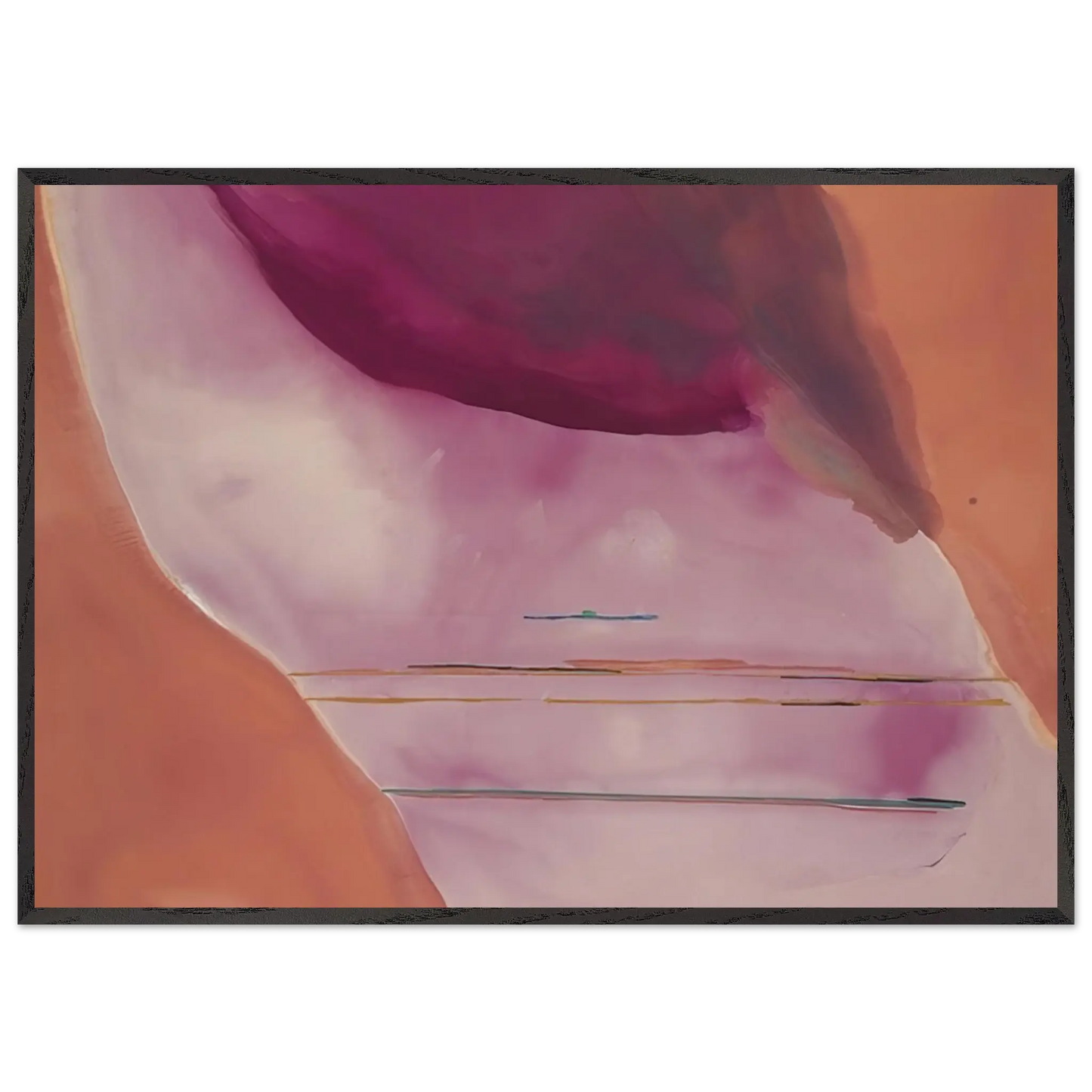 Helen Frankenthaler - Pendulum - 1972 Wall art - 30x40 cm / 12x16 Inches - Premium Wooden Framed Poster With Fine Art Paper - Wood frame