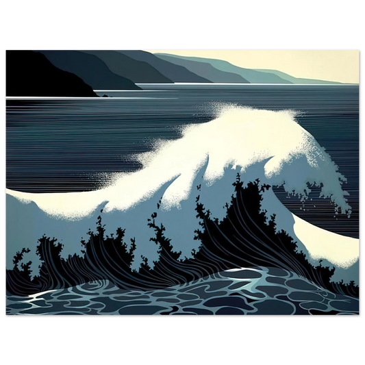 Eyvind Earle - A Sounding of Surf  75x100 cm / 30x40inches Fine Art Poster