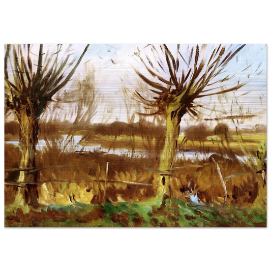 Landscape with trees, Calcot-on-the-Thames - John Singer Sargent Brushed Aluminum Print - 70x100 cm / 28x40 inches | John Singer Sargent Aluminum Print | John Singer Sargent Prints