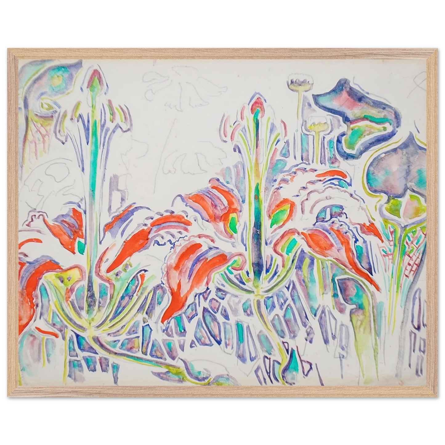 Walter Inglis Anderson - Walter Anderson Wall art - 30x40 cm / 12x16 inches - Premium Wooden Framed Poster With Fine Art Paper-canvas - White frame