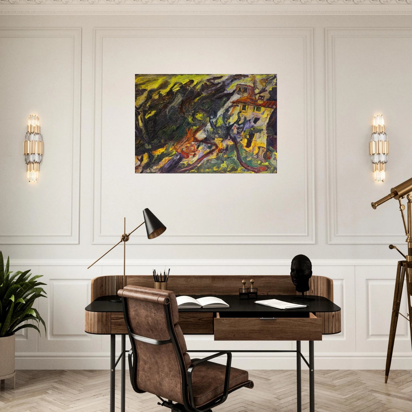 GORGE DE LOUP SUR VENCE - Chaim Soutine Brushed Aluminum Print - 70x100 cm / 28x40 inches | Chaim Soutine Aluminum Print | Chaim Soutine Prints