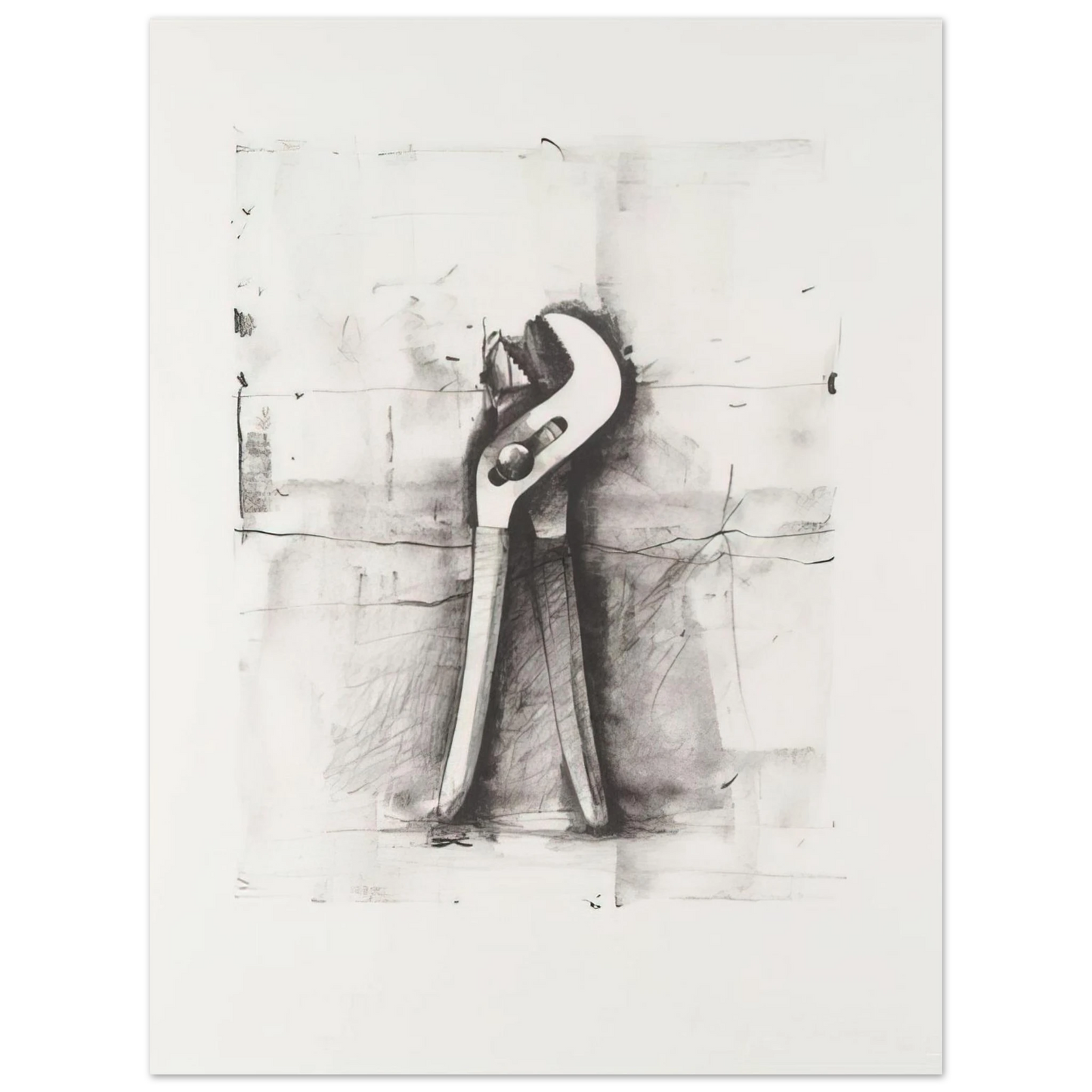 Jim Dine - UNTITLED FROM TEN WINTER TOOLS 1973  75x100 cm / 30x40inches Fine Art Poster