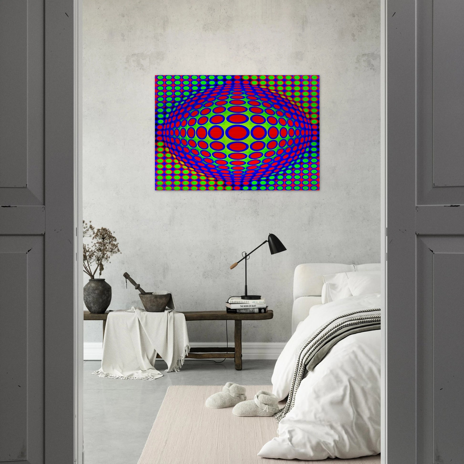 Vega 200 - 1968 - Victor Vasarely Brushed Aluminum Print - 70x100 cm / 28x40 inches | Victor Vasarely Aluminum Print | Victor Vasarely Prints