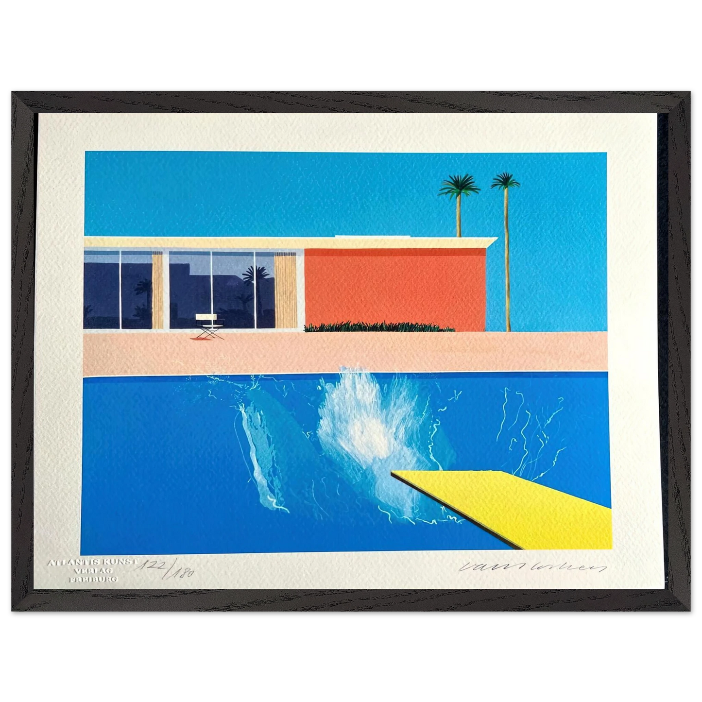 David Hockney - David Hockney Wall art - 45x60 cm / 18x24 inches - Premium Wooden Framed Poster With Fine Art Paper-canvas - Wood frame