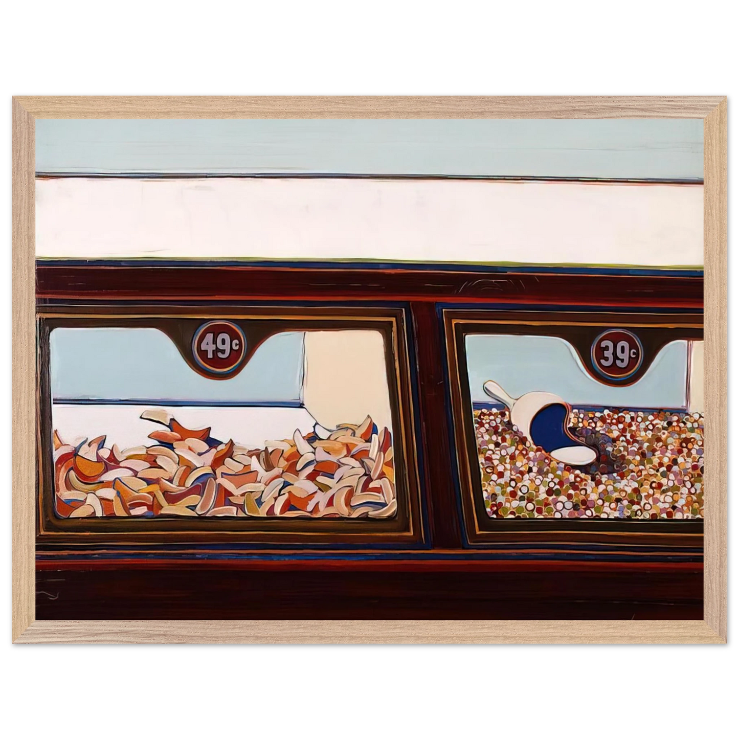 Wayne Thiebaud - Candy Counter - 1963 Wall Art - 60x80 cm / 24x32 inches - Fine Art Poster-canvas - -