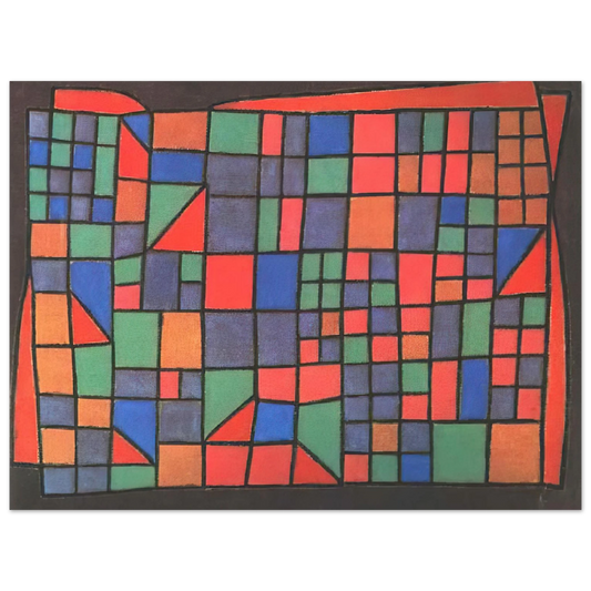 Paul Klee - GLASS FACADE 1940  75x100 cm / 30x40inches Fine Art Poster