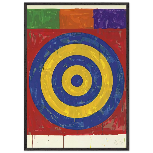 TARGET ULAE 147 1974 - Jasper Johns 70x100 cm / 28x40 inches Framed Art Print – Black Wooden Frame