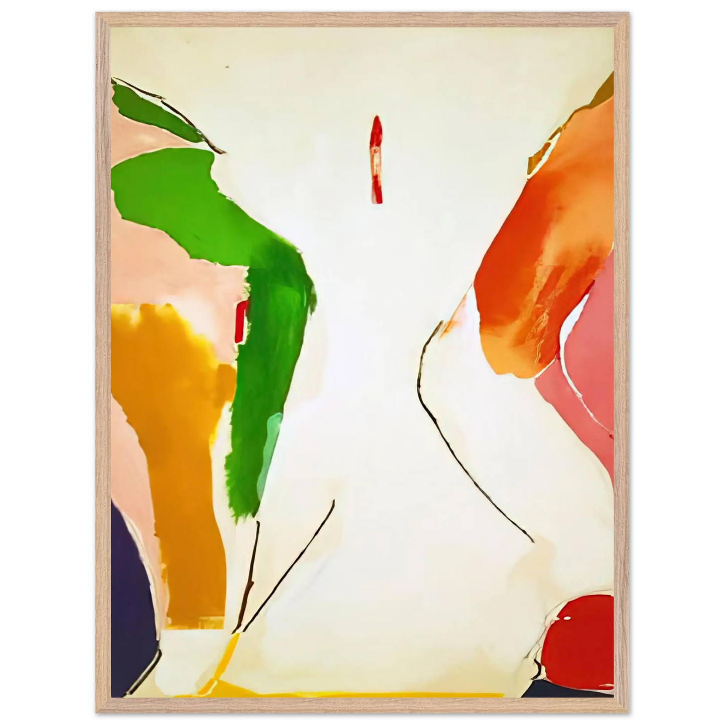 Helen Frankenthaler - Living Edge - 1973 Wall art - 13x18 cm / 5x7 Inches - Premium Wooden Framed Poster With Fine Art Paper - Black frame