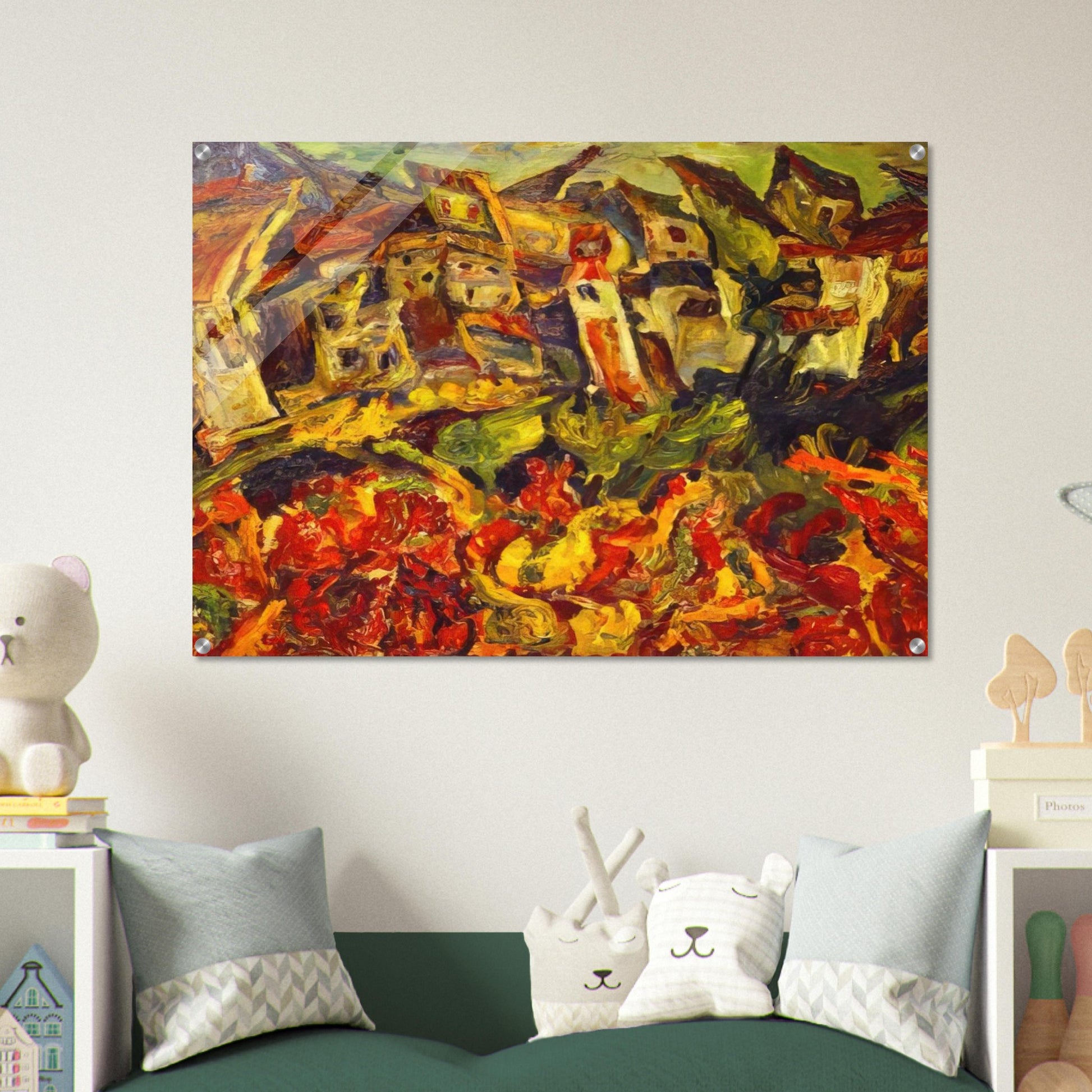 HOUSES WITH POINTED ROOFS - Chaim Soutine Acrylic Print - 70x100 cm / 28x40″ inches