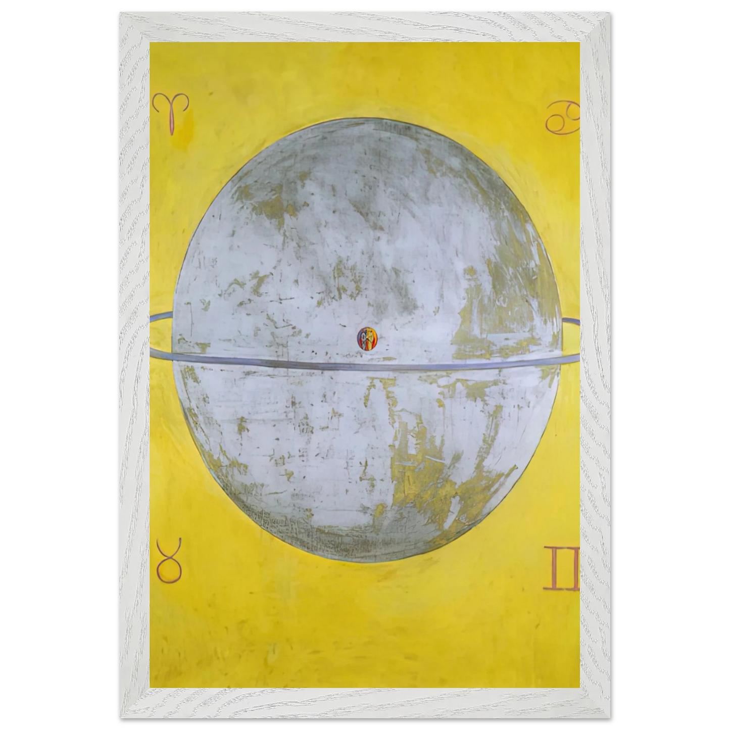 Hilma af Klint - THE DOVE NR 12 1915 Wall art - 13x18 cm / 5x7 inches - Premium Wooden Framed Poster With Fine Art Paper-canvas - Black frame