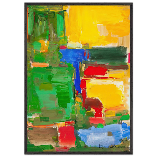 Dew and Dusk - Hans Hofmann 70x100 cm / 28x40 inches Framed Art Print – Black Wooden Frame
