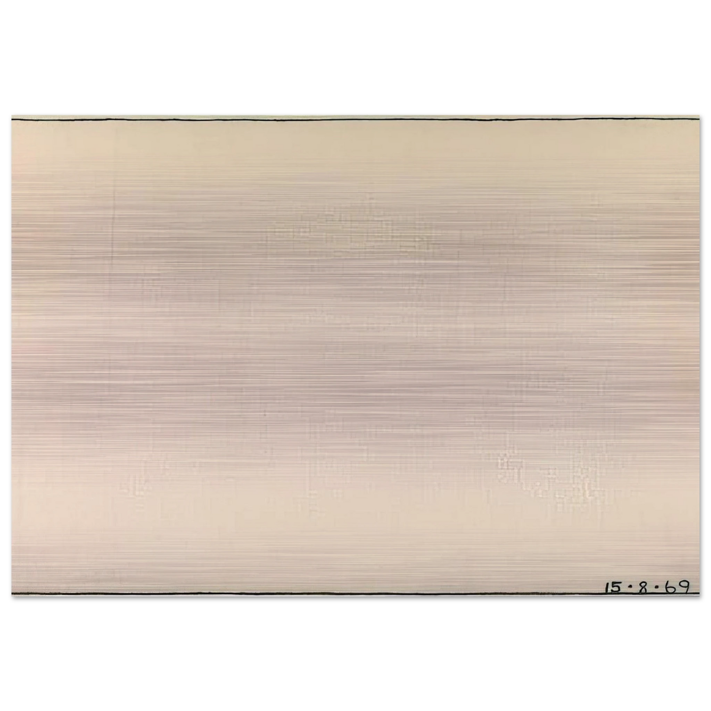 Nothing to be Afraid Of IV 15.8.69 - 1969 - Bob Law Brushed Aluminum Print - 70x100 cm / 28x40 inches | Bob Law Aluminum Print | Bob Law Prints