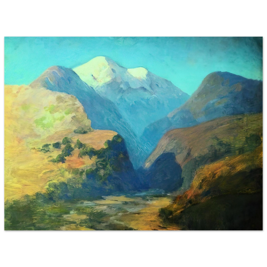 Arkhyp Kuindzhi - Snowy mountain peaks. Caucasus.  75x100 cm / 30x40inches Fine Art Poster