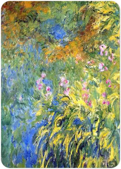 Irises 3 By claude monet Pack of 10 Post Cards | claude monet Post Cards | A6 (10.5 x 14.8 cm) - 4.1 x 5.8 inches