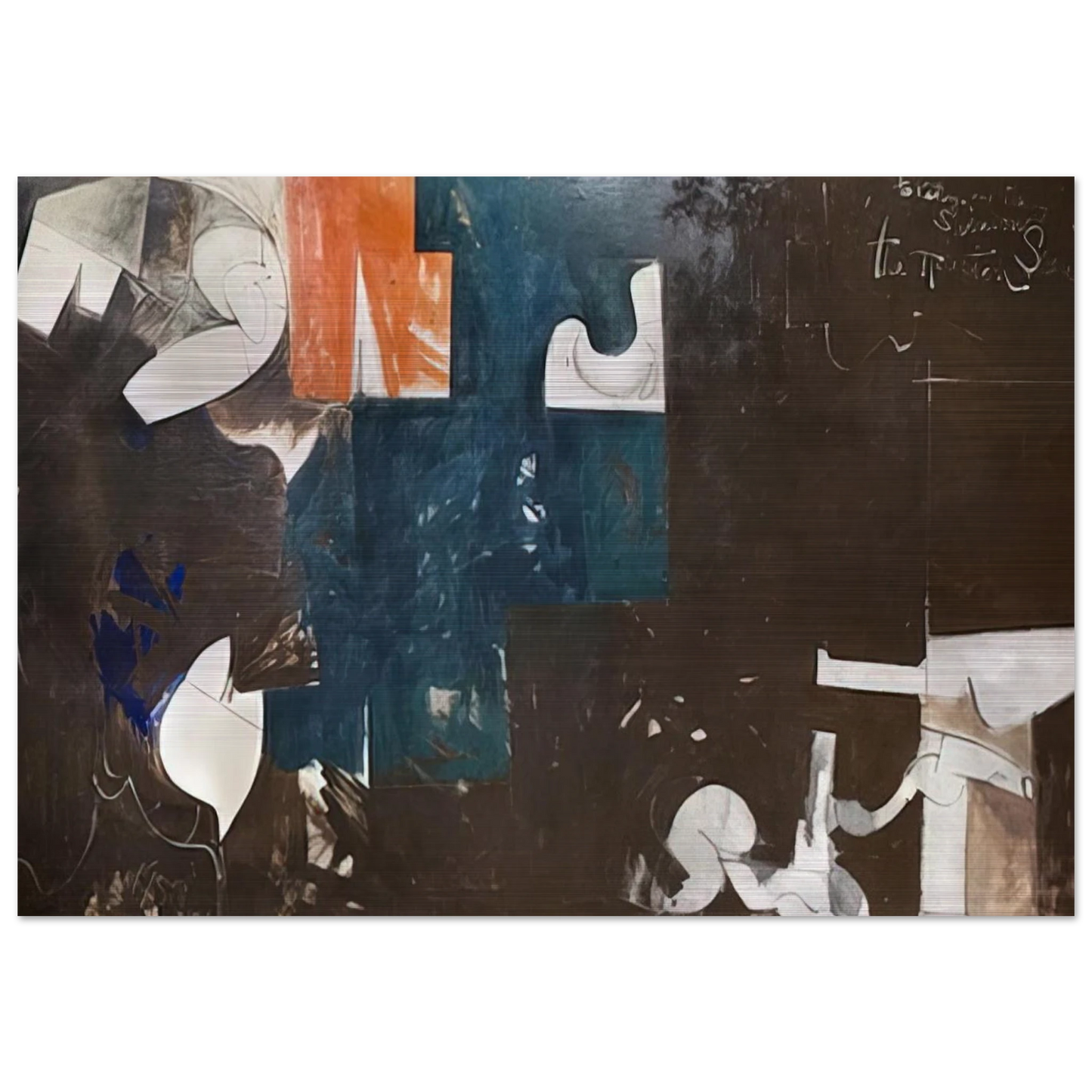 The Houston Scene - 1959 - Hassel Smith Brushed Aluminum Print - 70x100 cm / 28x40 inches | Hassel Smith Aluminum Print | Hassel Smith Prints