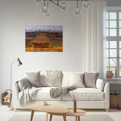 Grainstack at Giverny - claude monet Brushed Aluminum Print - 70x100 cm / 28x40 inches | claude monet Aluminum Print | claude monet Prints