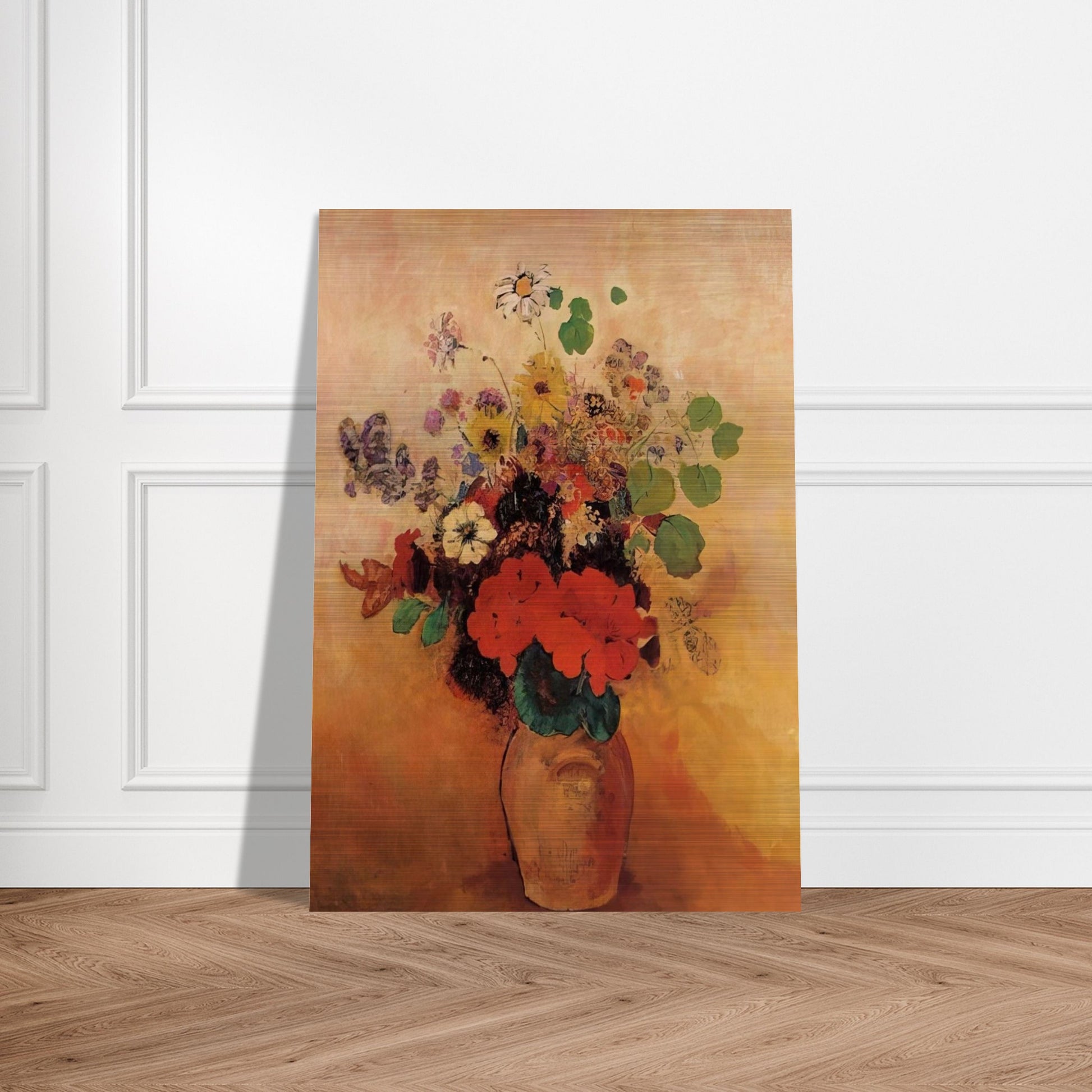 VASE OF FLOWERS 5 - Odilon Redon Brushed Aluminum Print - 70x100 cm / 28x40 inches | Odilon Redon Aluminum Print | Odilon Redon Prints