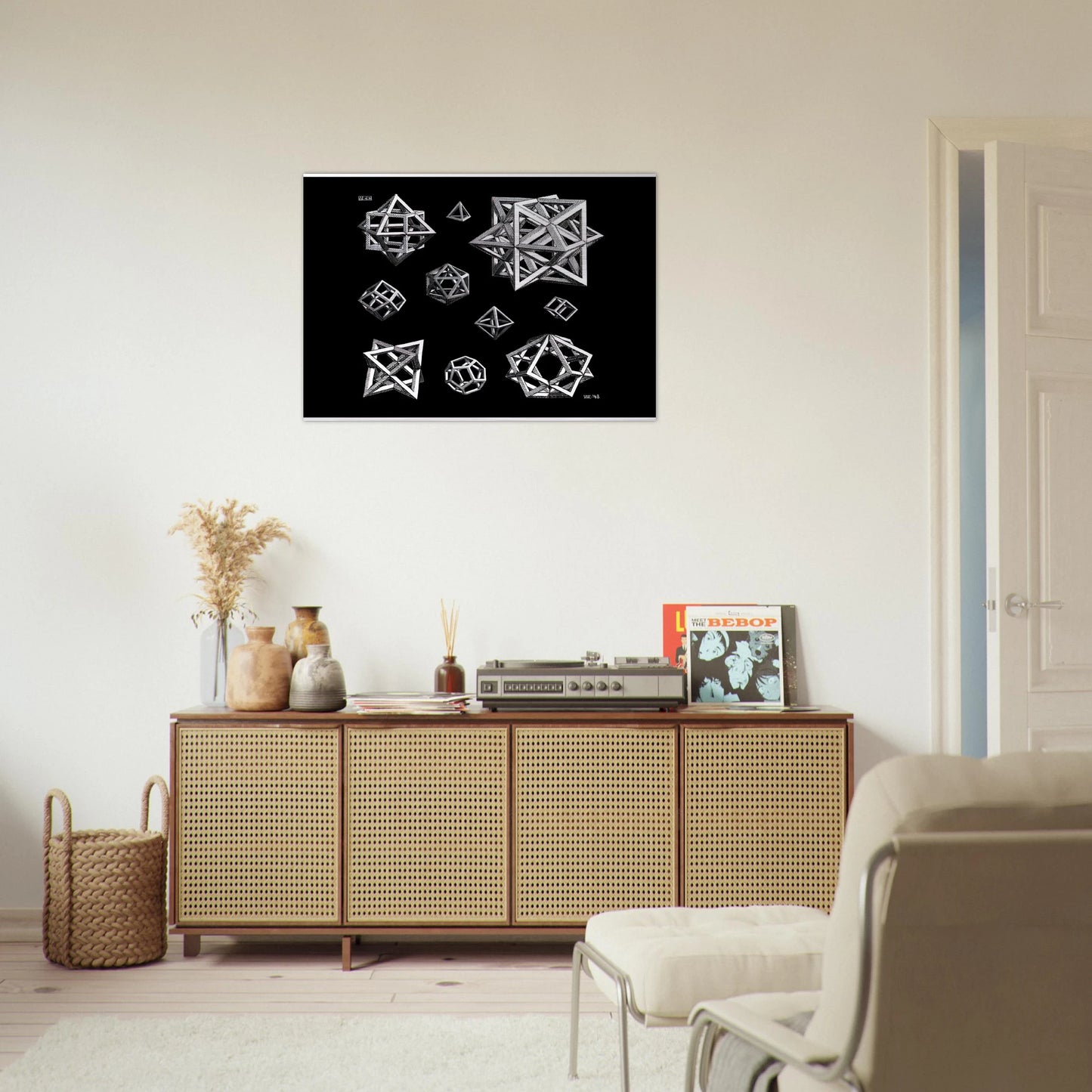 STUDY FOR STARS - MC Escher Brushed Aluminum Print - 70x100 cm / 28x40 inches | MC Escher Aluminum Print | MC Escher Prints