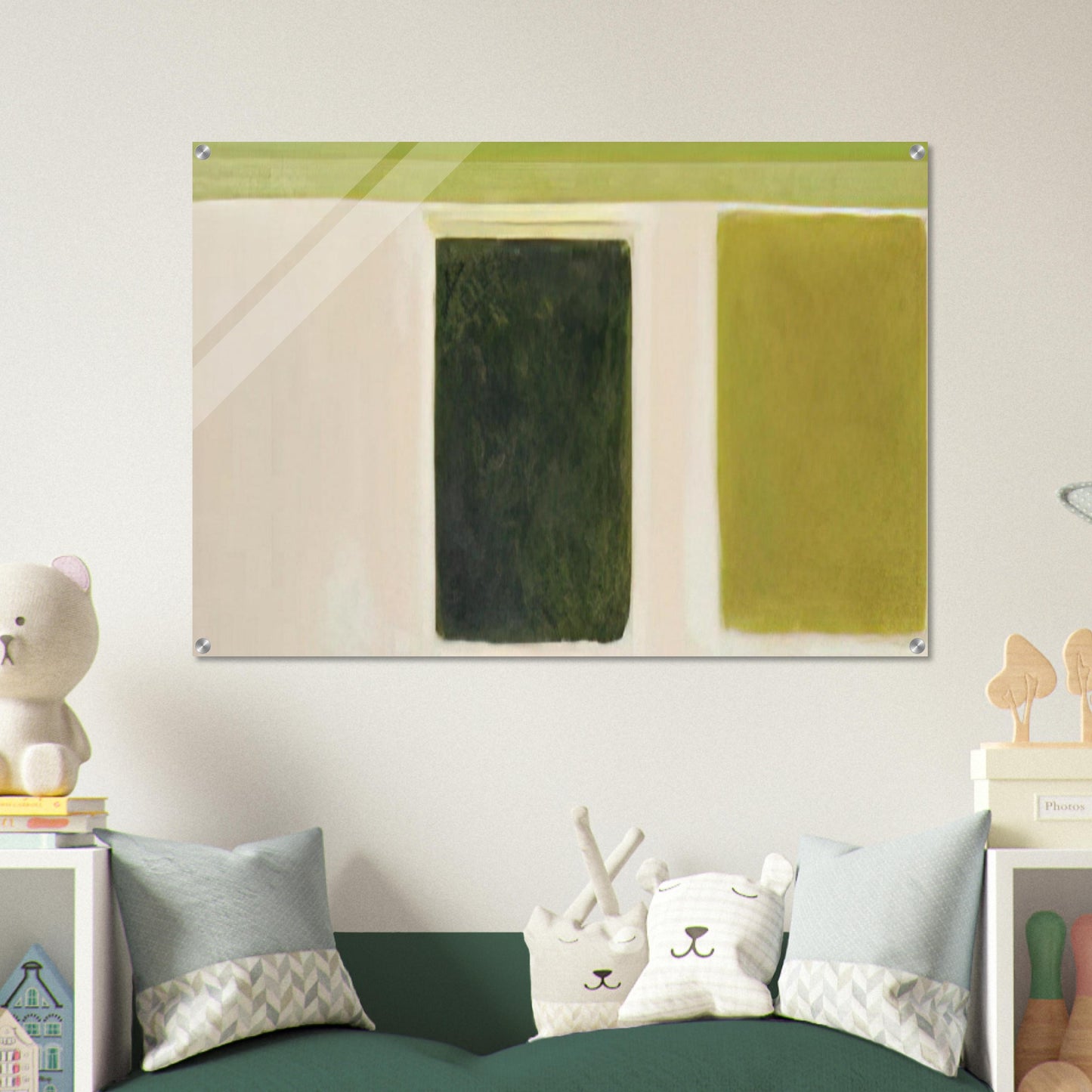 Double Green Sun-Box - 1967 - Theodoros Stamos Acrylic Print - 70x100 cm / 28x40″ inches