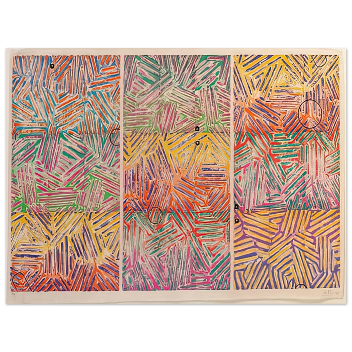 Jasper Johns - USUYUKI ULAE 227  75x100 cm / 30x40inches Fine Art Poster