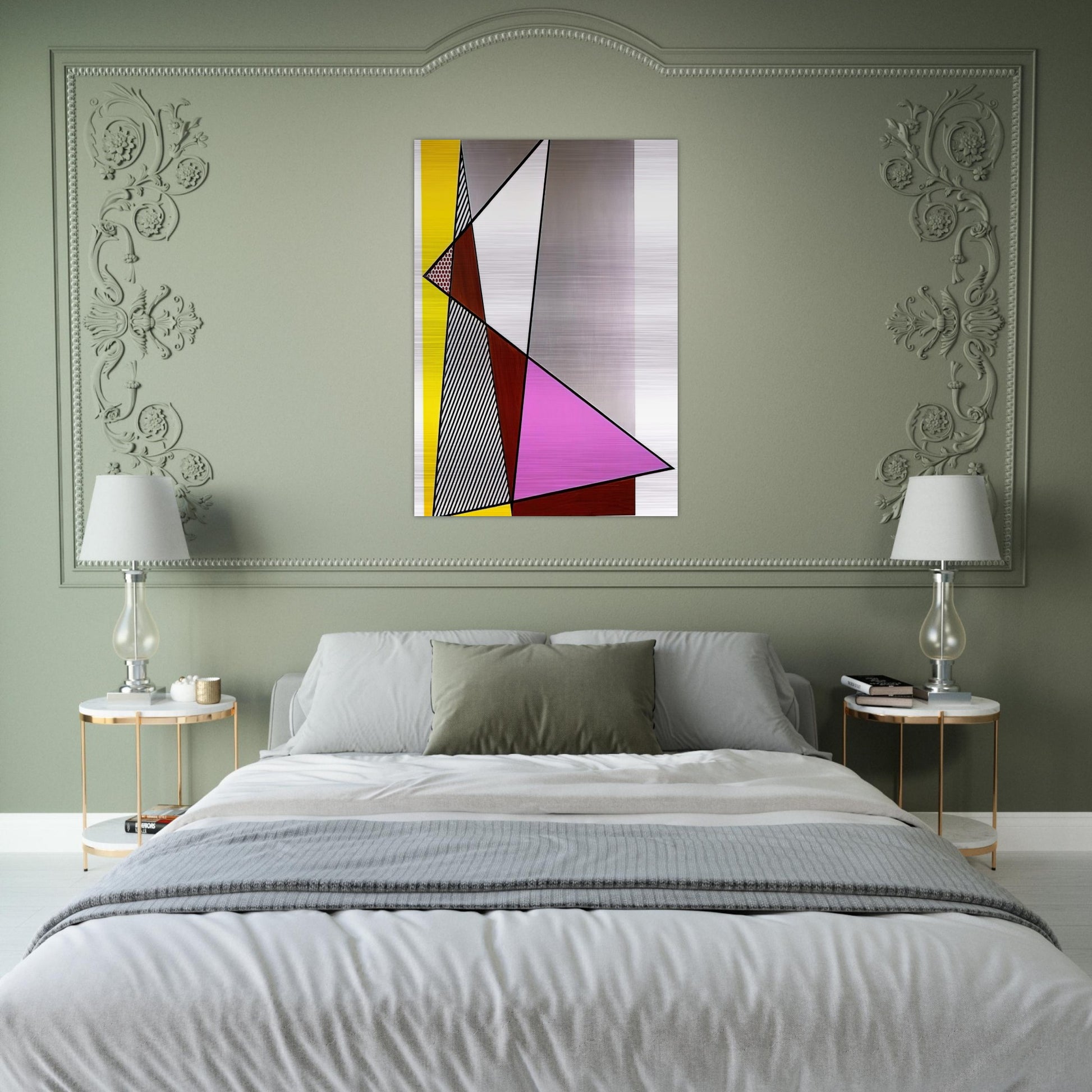 IMPERFECT PAINTING 1986 - Roy Lichtenstein Brushed Aluminum Print - 70x100 cm / 28x40 inches | Roy Lichtenstein Aluminum Print | Roy Lichtenstein Prints