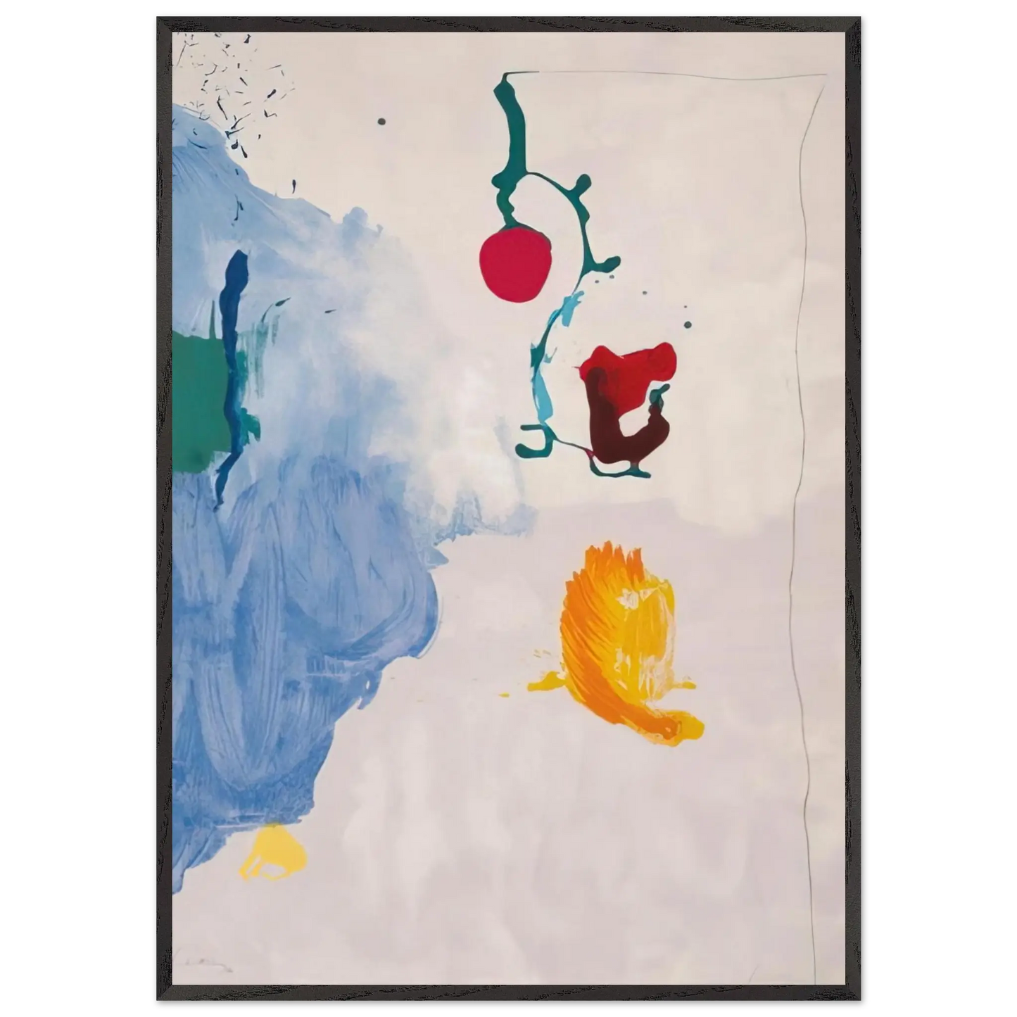 Helen Frankenthaler - Eve - 1995 Wall art - 15x20 cm / 6x8 Inches - Premium Wooden Framed Poster With Fine Art Paper - Black frame