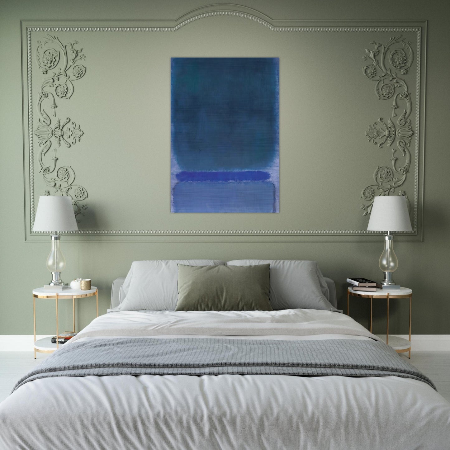 Untitled Green on Blue - 1968 - Mark Rothko Brushed Aluminum Print - 70x100 cm / 28x40 inches | Mark Rothko Aluminum Print | Mark Rothko Prints