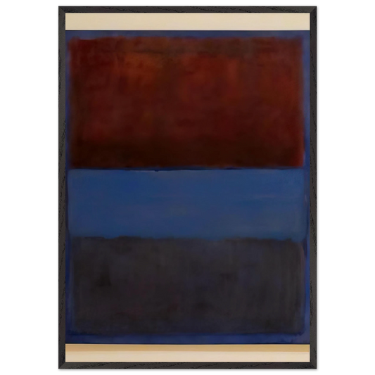 No61 Rust and Blue - 1953 - Mark Rothko 70x100 cm / 28x40 inches Framed Art Print – Black Wooden Frame