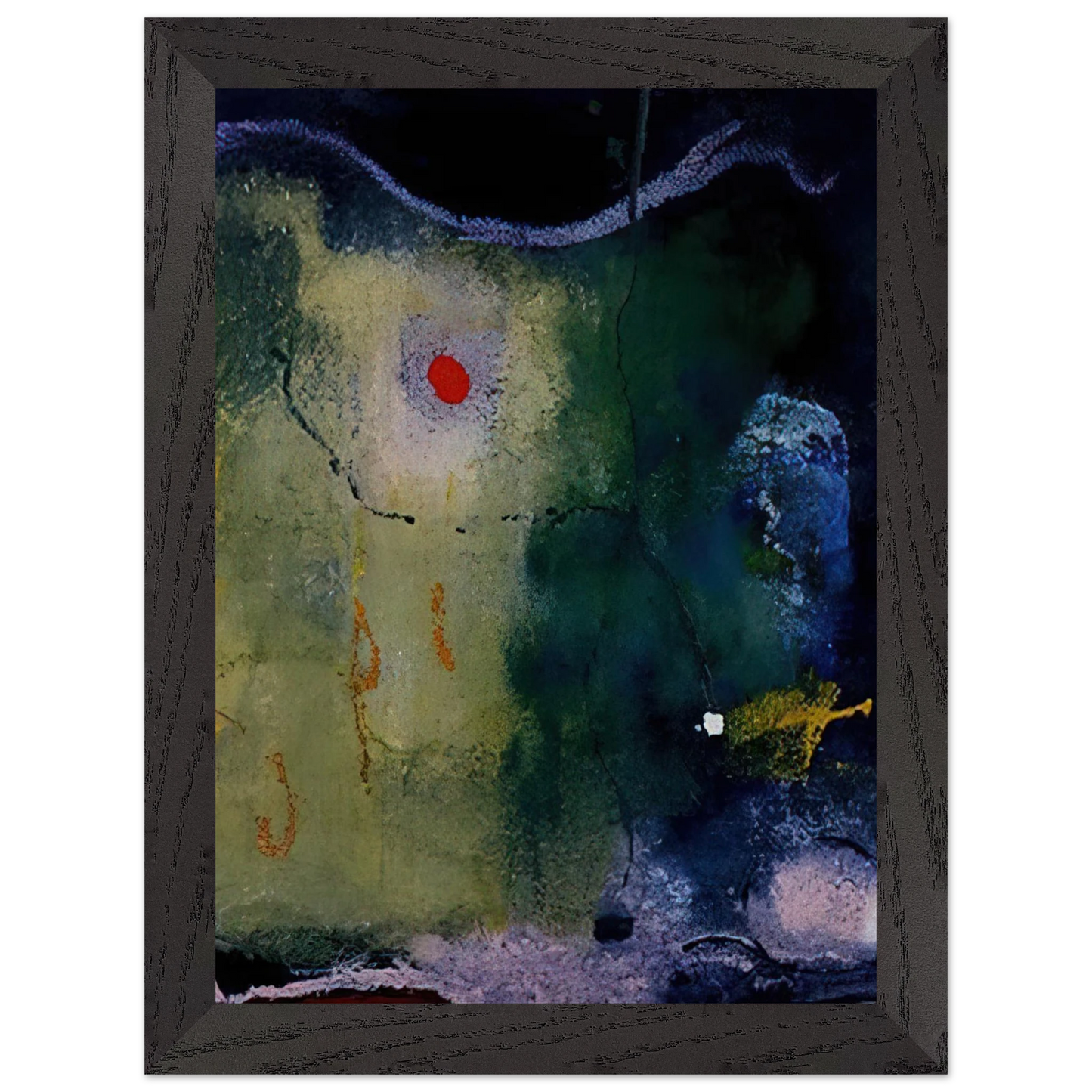 Helen Frankenthaler - The Other Side of the Moon - 1995 Wall art - 45x60 cm / 18x24 inches - Premium Wooden Framed Poster With Fine Art Paper-canvas - Wood frame