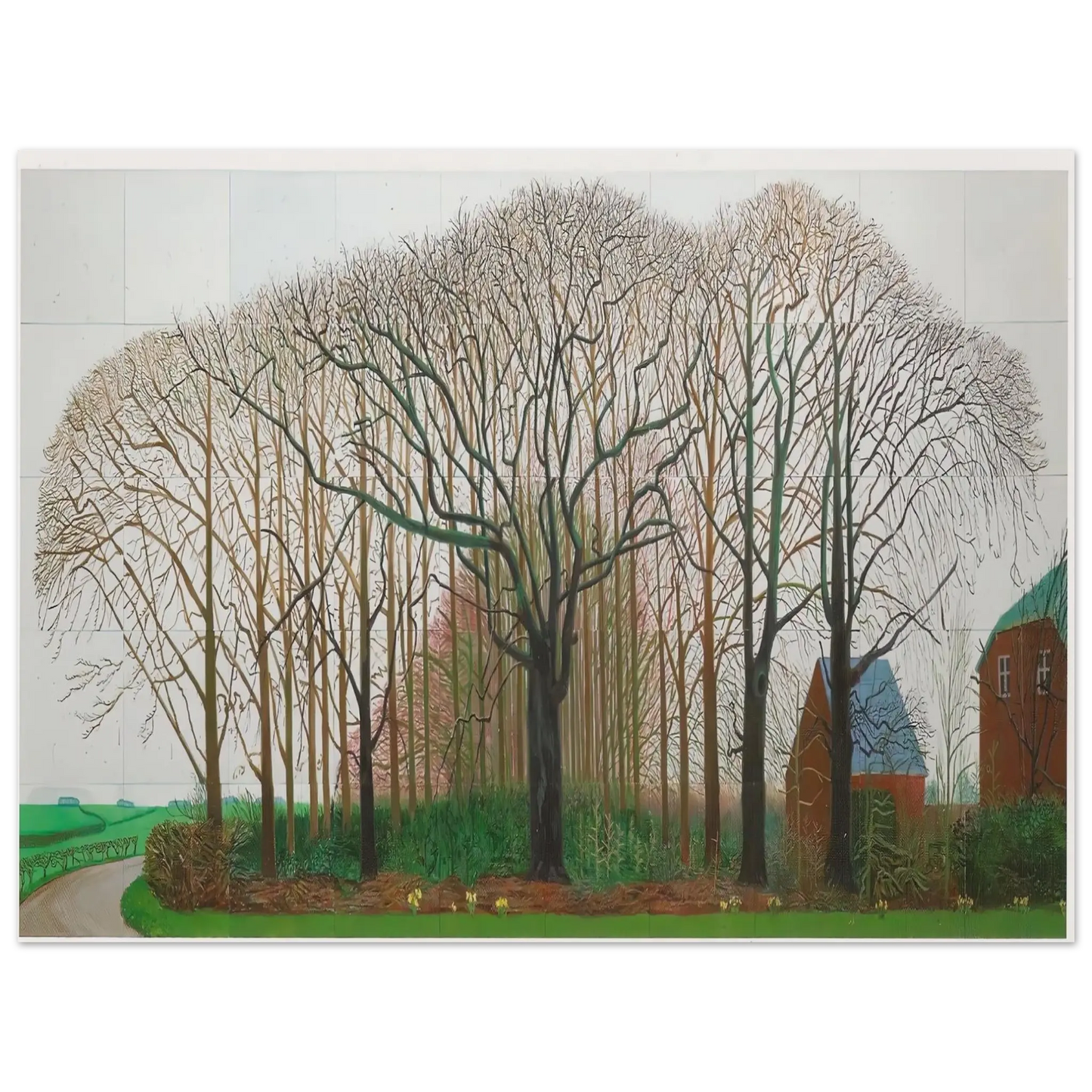 David Hockney - David Hockney Wall art - 21x29.7 cm / 8x12" - Premium Wooden Framed Poster With Fine Art Paper - Wood frame
