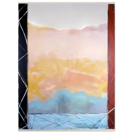 Ronnie Landfield - Where The Creek Hits The Rise - 1988  75x100 cm / 30x40inches Fine Art Poster