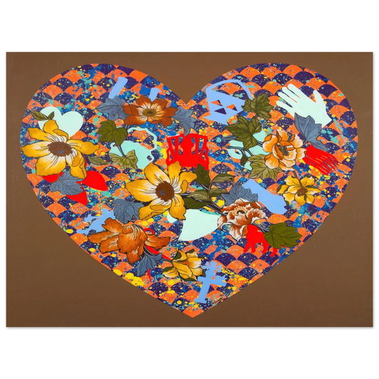 Miriam Schapiro - Our Stenciled Heart - 2008  75x100 cm / 30x40inches Fine Art Poster