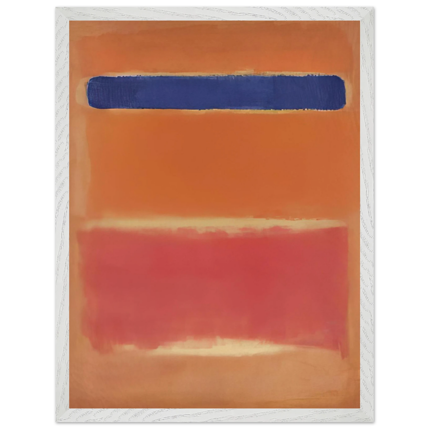 Mark Rothko - Blue Over Red - 1953 Wall Art - 60x80 cm / 24x32 inches - Premium Wooden Framed Poster With Fine Art Paper-canvas - Wood frame