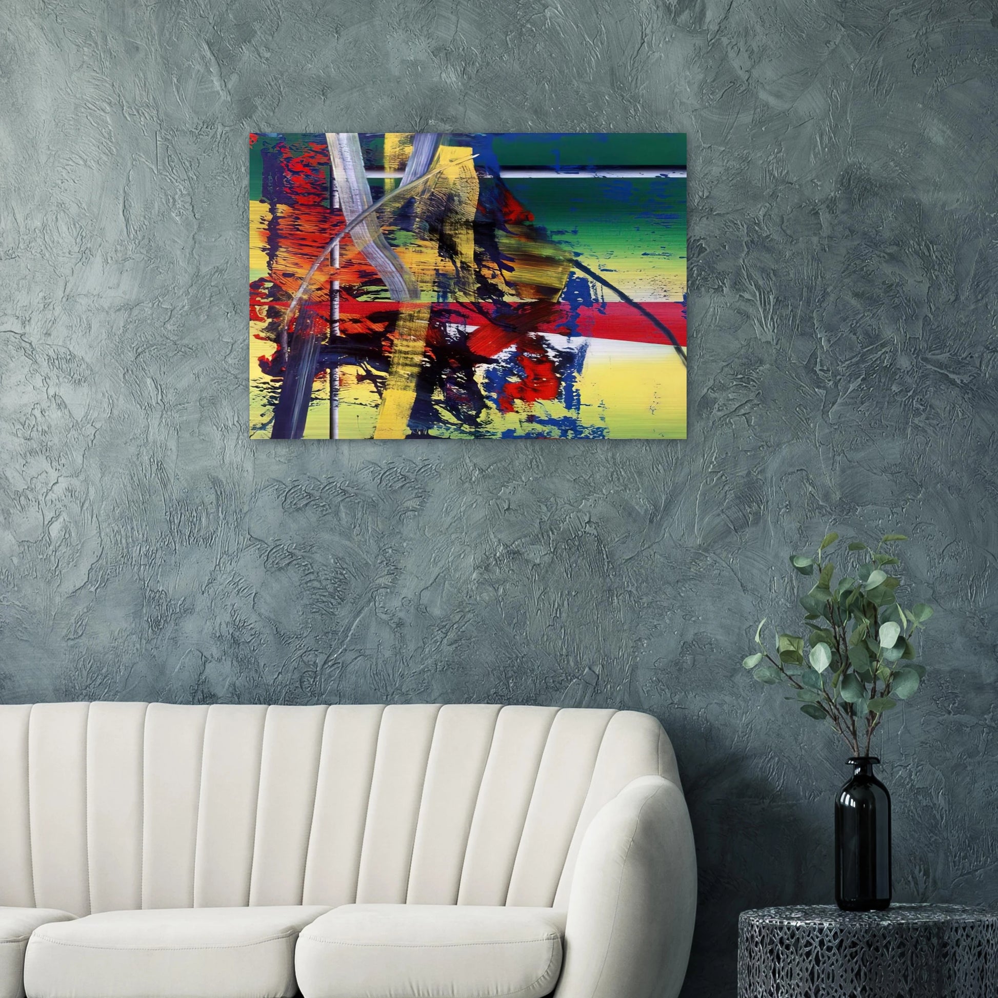 STATION - Gerhard Richter Brushed Aluminum Print - 70x100 cm / 28x40 inches | Gerhard Richter Aluminum Print | Gerhard Richter Prints