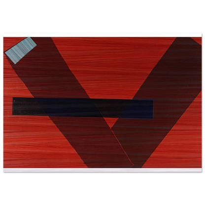 Blue Line - Sam Gilliam Brushed Aluminum Print - 70x100 cm / 28x40 inches | Sam Gilliam Aluminum Print | Sam Gilliam Prints