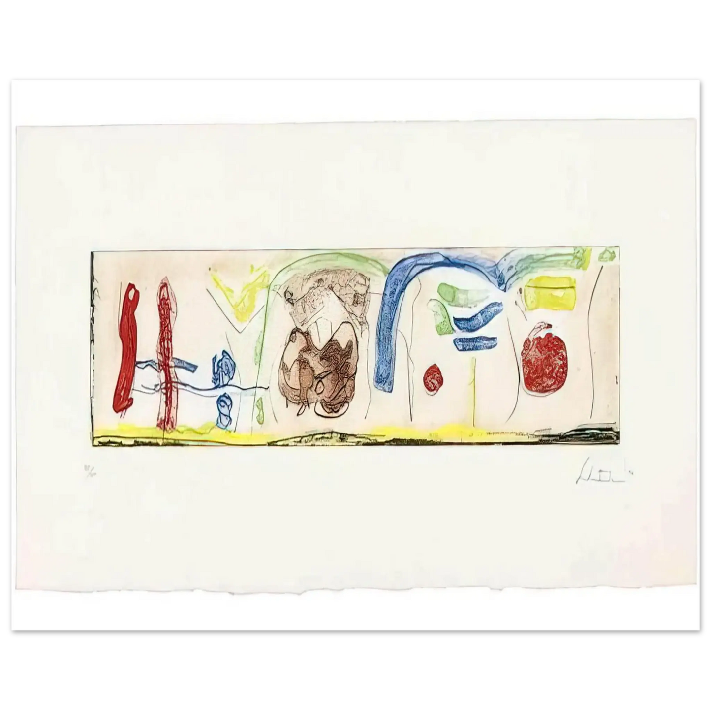Helen Frankenthaler - Bridges - 1996 Wall art - 30x40 cm / 12x16 Inches - Fine Art Poster - -