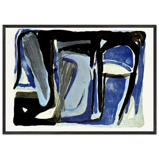 Souvenir Duthuit - 1975 - Bram van Velde 70x100 cm / 28x40 inches Framed Art Print – Black Wooden Frame