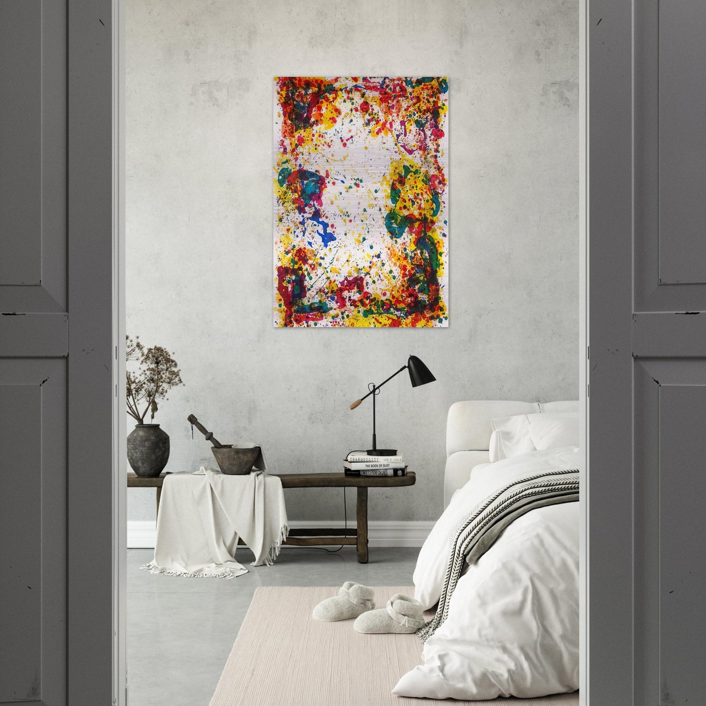 Freshet - Sam Francis Brushed Aluminum Print - 70x100 cm / 28x40 inches | Sam Francis Aluminum Print | Sam Francis Prints
