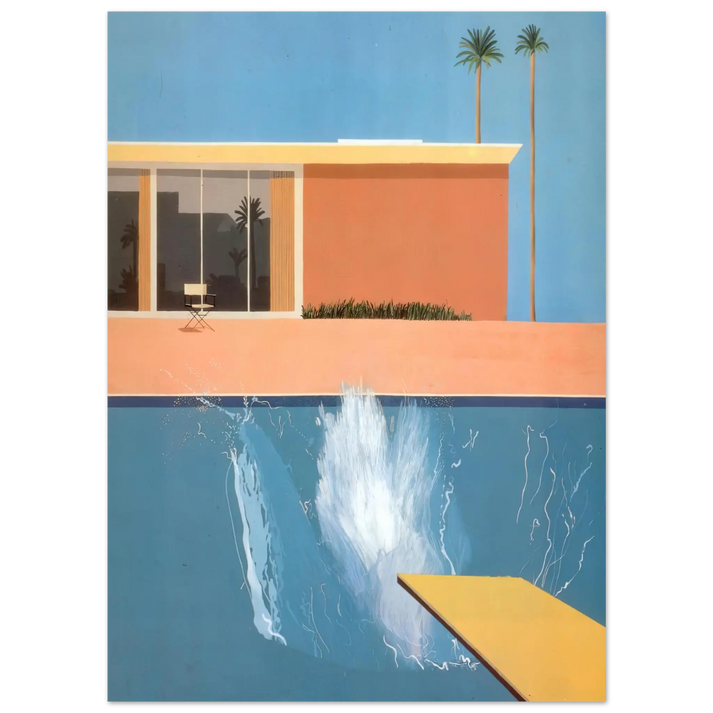 David Hockney - David Hockney Wall art - A2 (42 x 59.4  cm) - Premium Wooden Framed Poster With Fine Art Paper - White frame