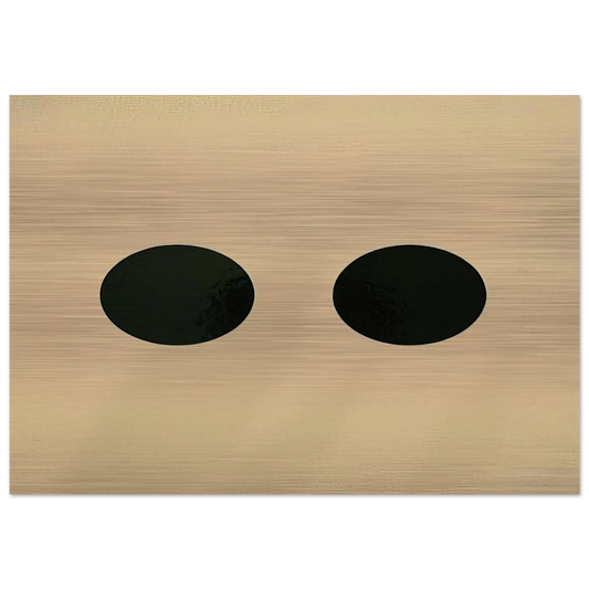 Two Circles - 1950 - Alexander Liberman Brushed Aluminum Print - 70x100 cm / 28x40 inches | Alexander Liberman Aluminum Print | Alexander Liberman Prints