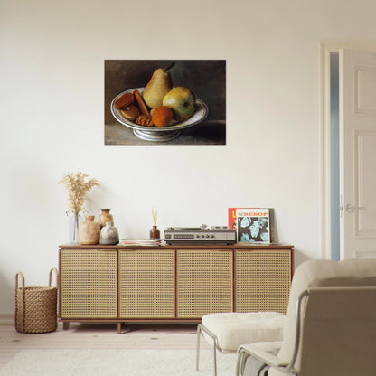 Fruit Bowl with Fruit - 1918 - Pablo Picasso Brushed Aluminum Print - 70x100 cm / 28x40 inches | Pablo Picasso Aluminum Print | Pablo Picasso Prints